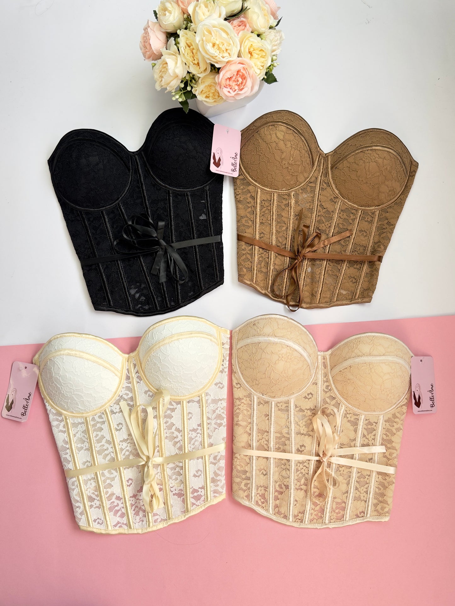 BUSTIER ÁMBAR CON CINTA