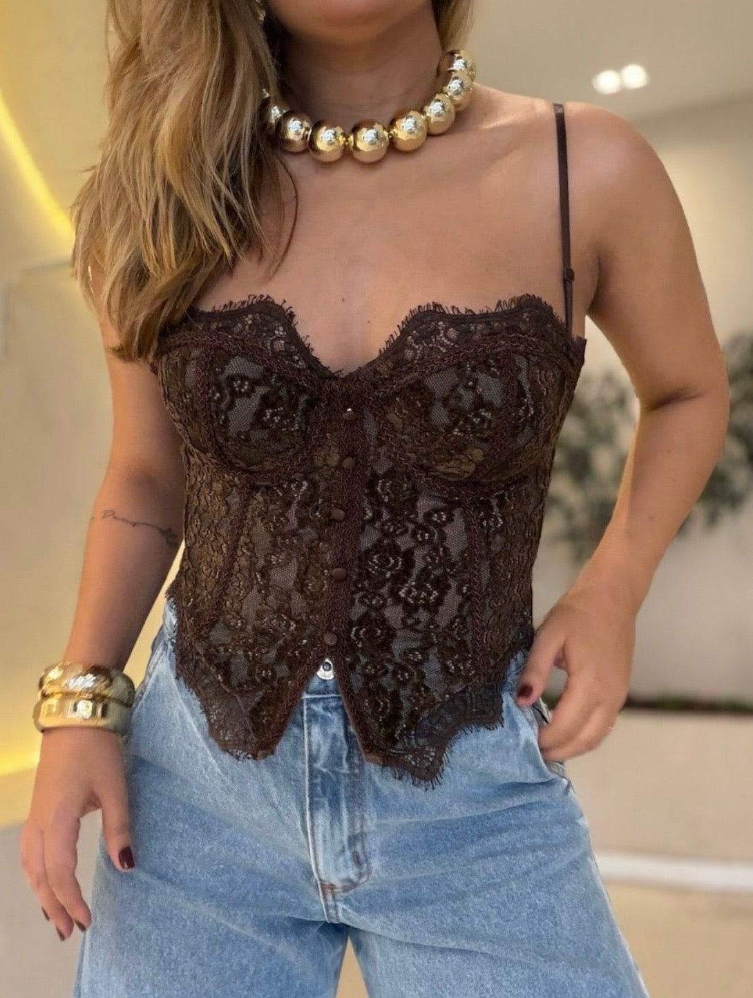 BUSTIER TERCIOPELO