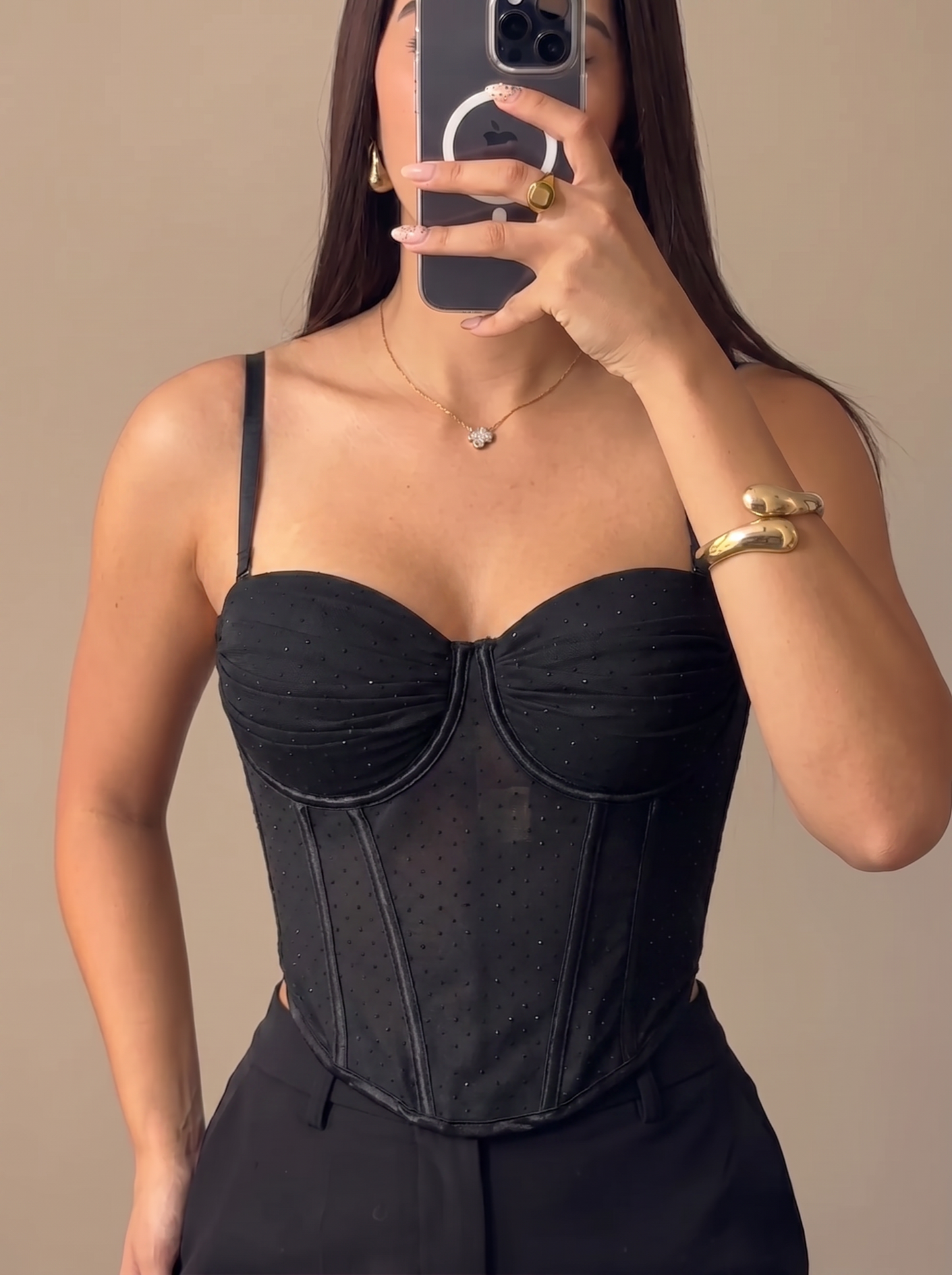 BUSTIER BRILLOS