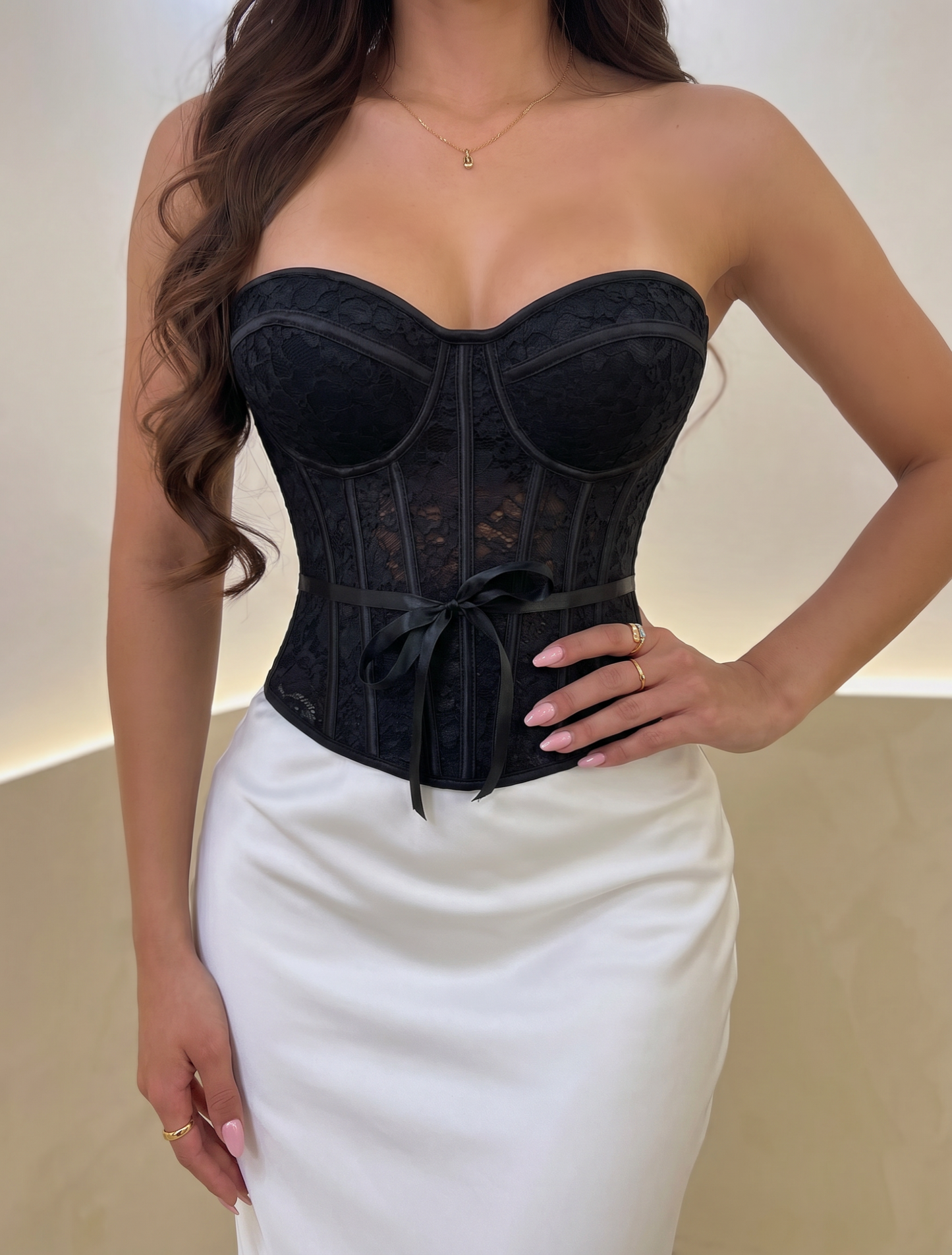 BUSTIER ÁMBAR CON CINTA